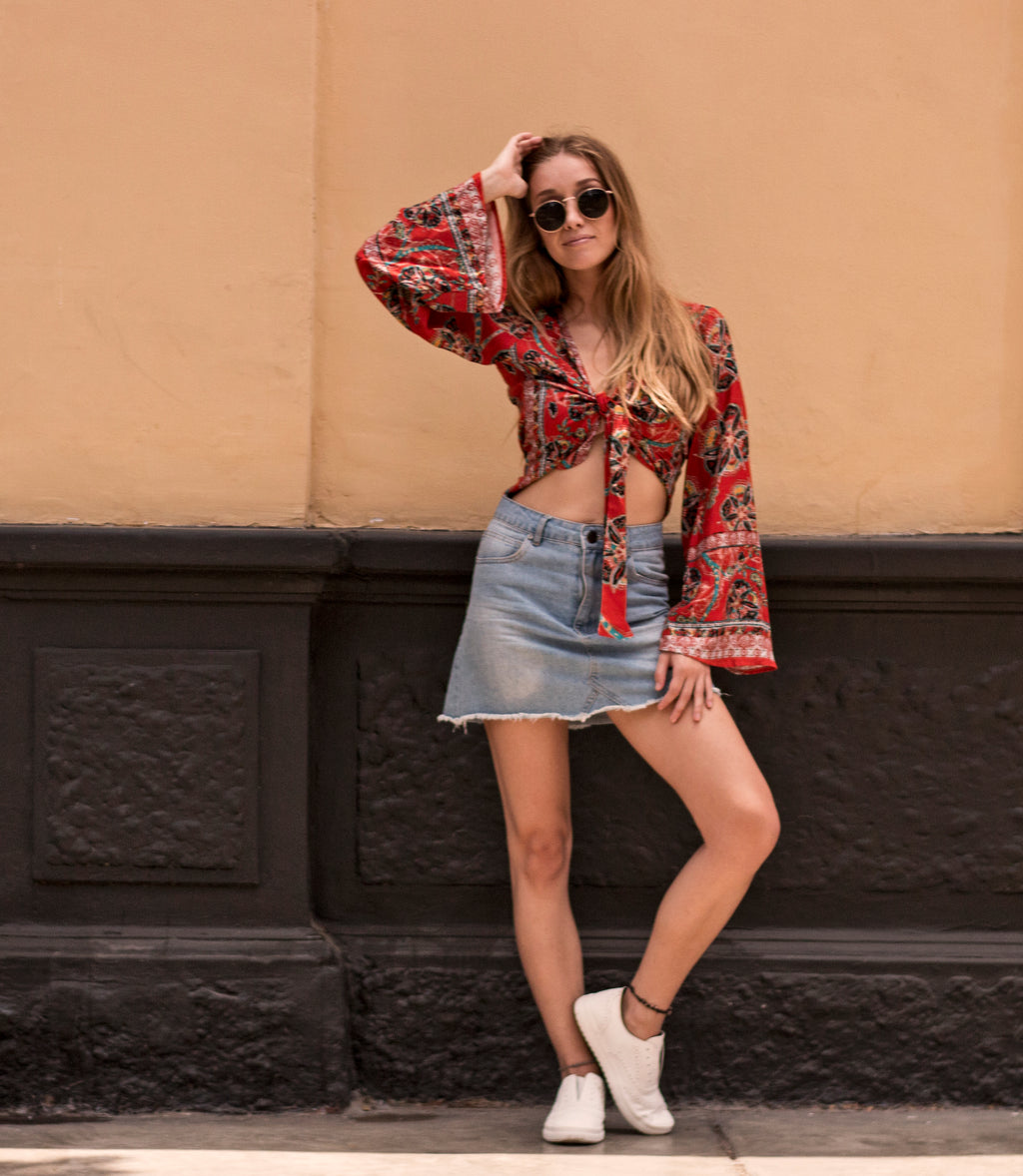 Amanda Blouse in red